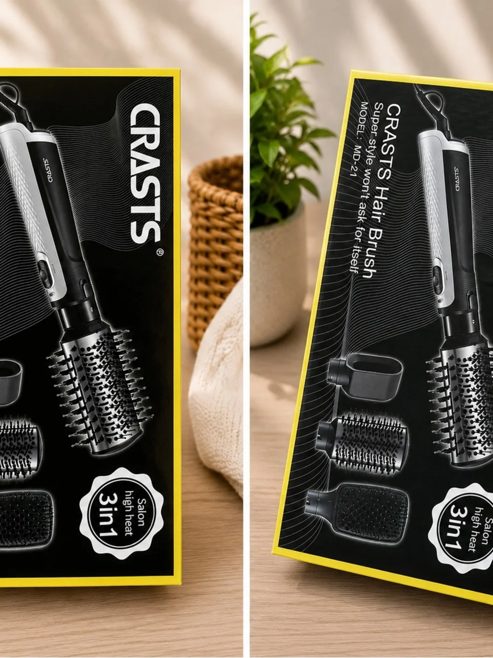 CRASTS 3-in-1 Hot Air Brush Styler – New in Box